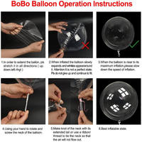 Ballons Bobo transparents en PE/PVC de 18/24/36 pouces, ballons ronds en plastique transparent pour la décoration de fête, vente chaude