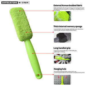 แปรงล้อรถขนนุ่มทำความสะอาดล้อและยางที่มีประสิทธิภาพสำหรับขอบอัลลอยสำหรับแปรงล้างรถ - Product Image 2