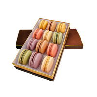 Design personnalisé de luxe 2 pièces Boîte d'emballage en papier pour macaron au chocolat avec insertion sous blister