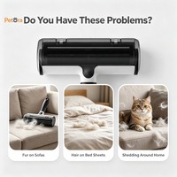 Rouleau anti-poils pour chien et chat Petora, en ABS durable, sans alimentation électrique, réutilisable, poignée ergonomique pour vêtements, canapé, tapis