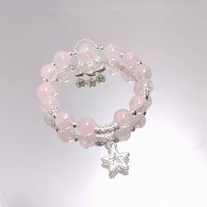 Pulsera de cuentas craqueladas de colores de moda con diseño de palomitas de maíz y dijes de campanillas de viento, hecha a mano, para mujeres y niñas - Product Image 4
