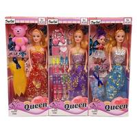 Vente directe d'usine, poupée princesse à la mode, jouet de déguisement pour enfants, accessoires complets, cadeau d'anniversaire pour les petites filles
