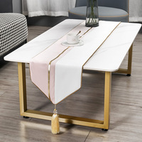Buti vente en gros, chemin de Table de luxe en velours, style européen, décoration de mariage, patchwork en cuir doré