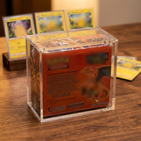 Boîte de rangement TCG ETB de haute qualité en acrylique transparent avec couvercle magnétique, idéale pour l'affichage des boosters