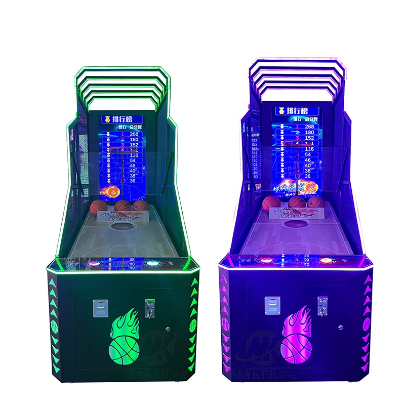 Commercial Coin-Operated Basketball Arcade Game Machine Luxury Amusement Shooting Metal Wooden Sport Basket Ball Machine