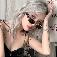 Nouvelles lunettes de soleil carrées à monture dorée tendance pour femmes et hommes, style coréen en métal rond, lunettes carrées GM de petite taille