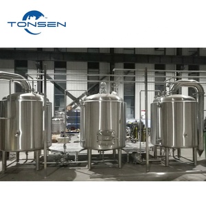 Cervecería de tres recipientes 1000L Sistema completo de elaboración de cerveza Equipo de cervecería Taproom