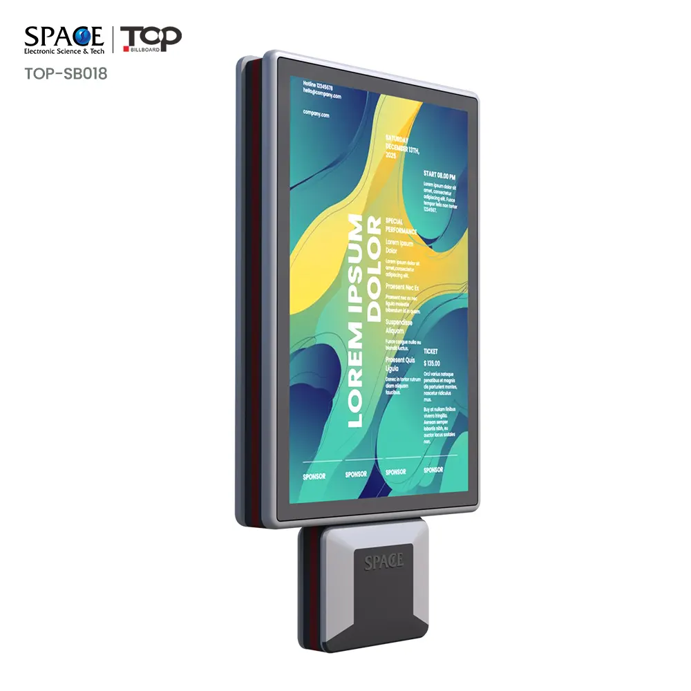 Poster LED rectangulaire pour l'intérieur ou l'extérieur, boîte lumineuse, idéale pour défilement des messages objet publicitaire, led ou lcd, 32W