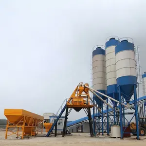 Hot-selling Lifting Hopper Mobile Concrete Mixing Plant HZS 25/35/50/60/180 Automatic Batching Machine
