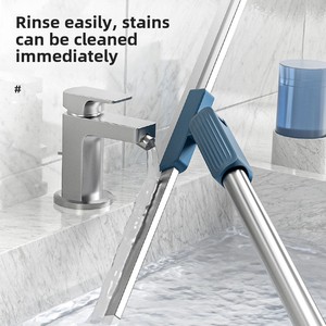 Escoba mágica de silicona con mango de plástico, tabla de raspado de agua para limpieza del hogar para barrer el suelo del bañ<span class=keywords><strong>o</strong></span> - Product Image 2