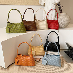 Bolso de Hombro de Mujer en Cuero PU Tejido, Mini Bolso de Mano, Bolso Tote Casual Trenzado - Product Image 4