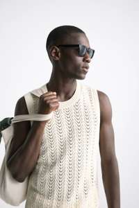Conception personnalisée logo coton surdimensionné grande taille en gros sport été recadrée maille tricoté haut hommes <span class=keywords><strong>Crochet</strong></span> débardeur <span class=keywords><strong>gilet</strong></span> - Product Image 5