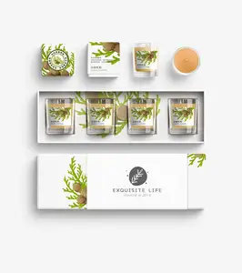 2022 새로운 투명 유리 항아리 향기로운 양초 멋진 양초 선물 세트 럭셔리 프랑스 주니퍼 향기 양초