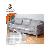 Sac à poussière de canapé à couverture complète robuste Film plastique épais pour la rénovation, empêche la poussière et les rayures des chats