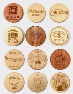 Oneway <strong>Custom</strong> <strong>Fridge</strong> <strong>Magnet</strong> Round Wooden Bottle Opener - Product Image 2