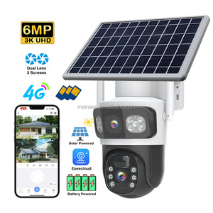 شاشات Eseecloud <span class=keywords><strong>2</strong></span> عدسة 4G مراقبة لاسلكية 3G شاشة 4K CCTV أمان خارجي 4G بطاقة Sim كاميرا شمسية - Product Image 1