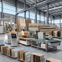 Routeur CNC HMI ATC 5 axes pour découpe de bois, graveur et machine de découpe avec moteur PLC pour sculpture, travail du bois, MDF, portes, armoires et meubles