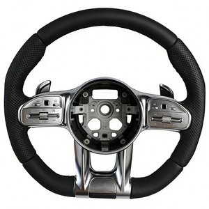 Volante de Cuero Personalizado para <span class=keywords><strong>Mercedes</strong></span> Benz Clase C E W205 <span class=keywords><strong>AMG</strong></span> W204 W206 C300 C43 - Product Image 4
