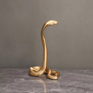 Scultura Animale in Resina <span class=keywords><strong>Cobra</strong></span> Platino di Alta Qualità, Dipinta a Mano, Ornamento Artistico <span class=keywords><strong>da</strong></span> Tavolo per Interni con Colore e Dimensioni Personalizzabili - Product Image 5