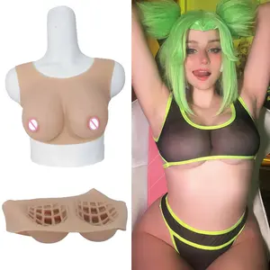 Silicone Enhancer Chest Artificial Breast Forms Sexy Large Breast Prosthesis For Drag Queen Shemale Transgender