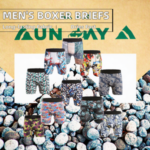 Boxers pour hommes de qualité supérieure OEM ODM, imprimés d'art abstrait, respirants, élégants, sous-vêtements de grande taille pour hommes - Product Image 2