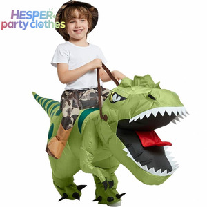 Disfraz Inflable de Dinosaurio T-Rex Verde para Adultos y Niños, para Halloween, Carnaval y Fiestas - Product Image 4