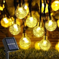 Guirlande lumineuse solaire à 3 couleurs, étanche, pour extérieur, avec 8 modes, pour mariage, patio, décoration de maison, vacances
