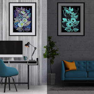 Pintura de Diamantes 5D Personalizada, Luminosa y Ecológica, con Diseño de Flores Modernas y Clásicas, Impresa en Lienzo Rectangular que Brilla en la Oscuridad, Arte DIY - Product Image 1