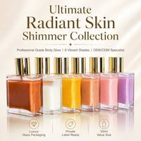MLM Surligneur de maquillage personnalisé pour le visage, huile bronzante éclaircissante pour le corps, perle blanche, rose, or, brillance
