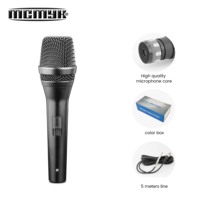 Microphone dynamique cardioïde filaire professionnel pour KTV à domicile, avec suppression du bruit, design léger, connecteur XLR, construction métallique