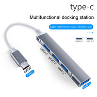 4 en 1 USB C Type C HUB vers USB3.0 Type-C 3xUSB High Speed Splitter 4 Port Docking Station Adaptateur de charge pour Ipad Macbook PC