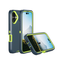 Étui de téléphone antichoc 3-en-1 avec support béquille pour iPhone 16 Plus avec support Defender