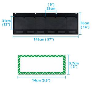 กระเป๋าใส่เอกสารแบบแขวนผนังใสพร้อมป้ายชื่อ 6 ช่อง PVC 145x36 ซม. กรอบสีดำแนวนอน ผลิตในจีน ยี่ห้ออื่นๆ - Product Image 6