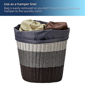 Produsen kustom ritsleting daur ulang dapat dilipat ukuran besar tas <span class=keywords><strong>laundry</strong></span> logo dengan tali serut - Product Image 5