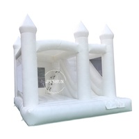Château gonflable blanc, combo château gonflable, maison gonflable, à vendre, livraison gratuite