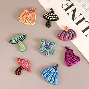 Imanes Personalizados de PVC para Refrigerador, con Diseño Creativo de Hongo, Calabaza y Hierba, Adhesivos Magnéticos Decorativos de Goma Suave - Product Image 1