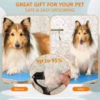 C4P brosse de nettoyage de marque propre 9 + 17 dents pour les nœuds emmêlés tapis brosse de peigne pour animaux de compagnie brosse de toilettage pour animaux de compagnie