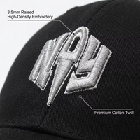 Casquette de baseball en coton 6 panneaux, logo OEM ODM personnalisé, broderie 3D 3,5 mm, motif éclair, streetwear d'usine, faible MOQ, livraison rapide