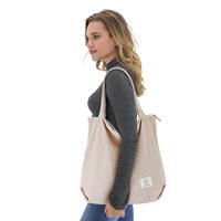 Sac fourre-tout en velours côtelé robuste avec fermeture éclair, sac à main à bandoulière grande capacité durable, sac de courses renforcé avec poches intérieures