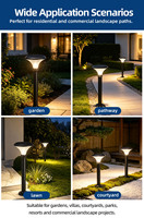 Lampu Jalan Tenaga Surya 5W 40cm 60cm 80cm Tiang Lampu Aluminium Die Cast