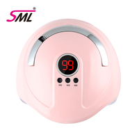 Lampe de séchage rapide pour ongles SML portable avec poignée, écran numérique et minuterie, pour usage domestique et professionnel, en plastique