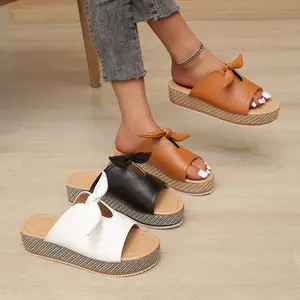 Factory Direct Sale High Quality Casual Sandals African Women Summer Outdoor Slippers Thick Base Sponge Ladies Sandals