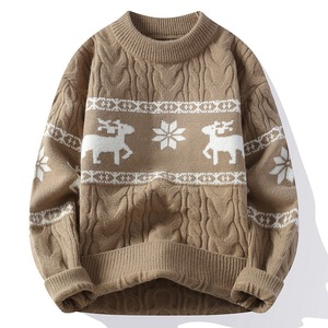 <span class=keywords><strong>Pull</strong></span> de Noël personnalisé avec logo OEM, vêtements en jacquard, tricot à manches longues, <span class=keywords><strong>pull</strong></span> en tricot d'hiver, <span class=keywords><strong>pull</strong></span> de Noël <span class=keywords><strong>moche</strong></span> pour homme - Product Image 4
