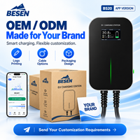 APP Control 220V-480V Électrique Charge Rapide Wallbox 7KW/ 11KW/ 22KW EV Chargeur Tesla Interface Standard 32A Courant Nominal Nouveau
