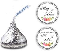 Etiquetas de gotas de Chocolate personalizadas, pegatinas de boda de Sr. Y señora Hershey Kiss