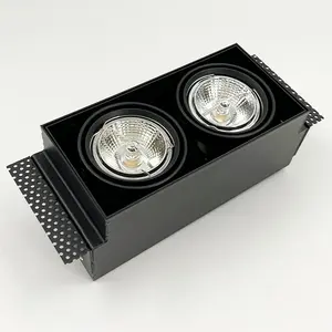 Downlights empotrados cuadrados, individuales, dobles, triples, múltiples cabezales, ajustables, sin ajuste, luces de rejilla, COB, lámpara led regulable