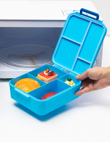 Boîte à lunch pour enfants mignonne et colorée avec couvercle en plastique, étanche et grande capacité, conteneur bento écologique pour garçons et filles, vente en gros