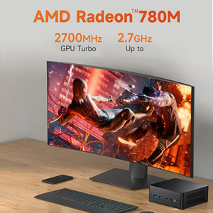 PC chơi game mini AMD Ryzen 7 6800H 60 FPS, PC mini chơi game Win 11, 2xDDR5 8GB NVME, máy tính hỗ trợ Dual 4K, WiFi 6 - Product Image 4
