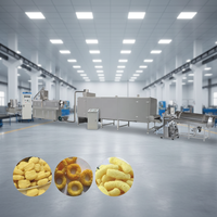 Extrudeuse de snacks soufflés en acier inoxydable pour maïs et riz, petite machine de fabrication de maïs soufflé à petite échelle 100-150 kg/h