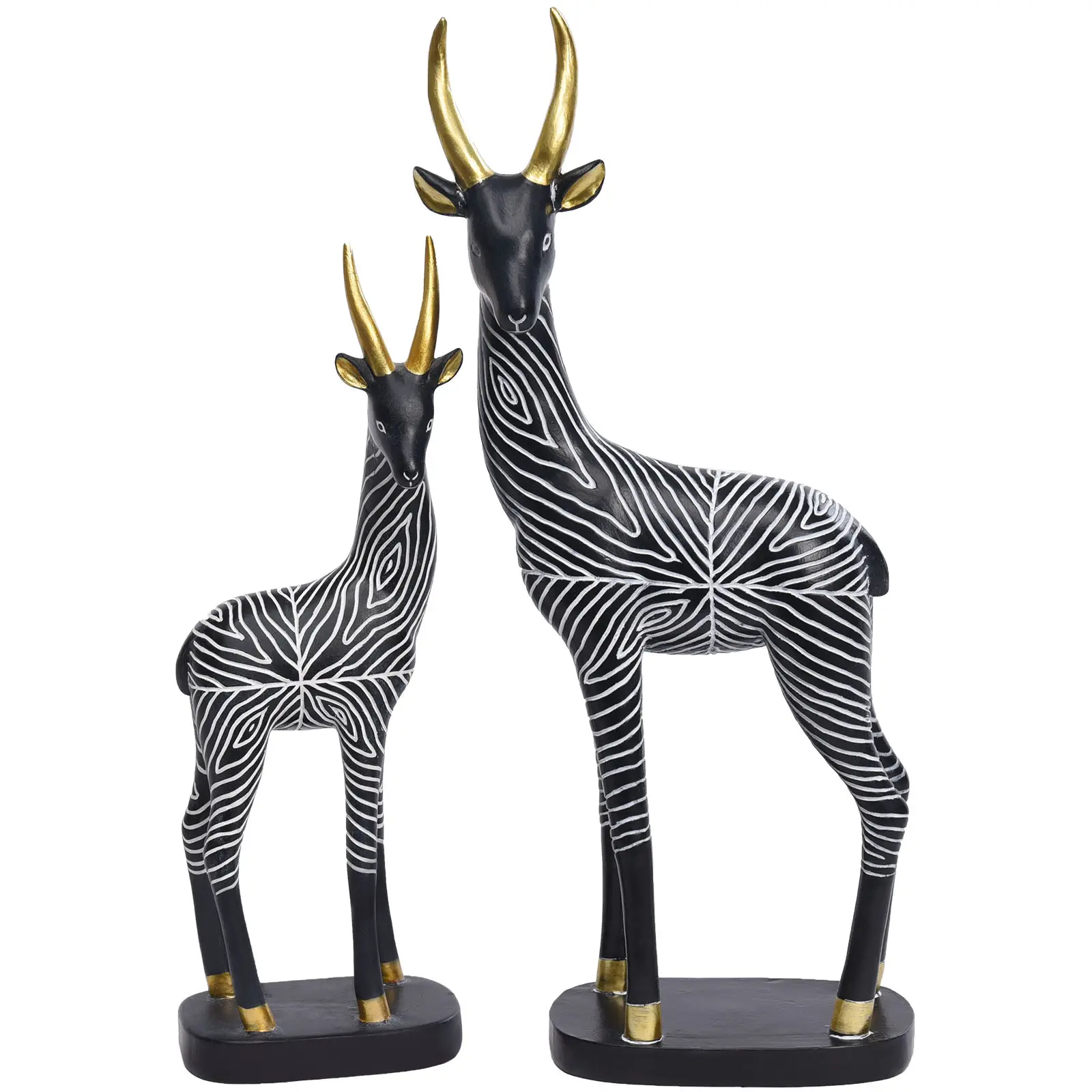 Impala india de resina de estilo africano para decoración del hogar, figura de Animal de antílope, escultura de mesa